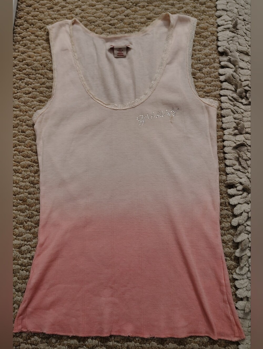 Guess Tank Top with Crystal Logo